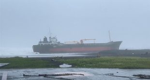 Cameroonian freighter towed off Taiwan beach 2 months after typhoon